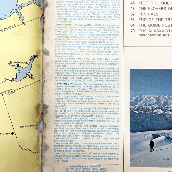 Alaska Magazine June 1974 Fly Fishing Grayling Wilderness Frontier Vintage Issue - Picture 6 of 9